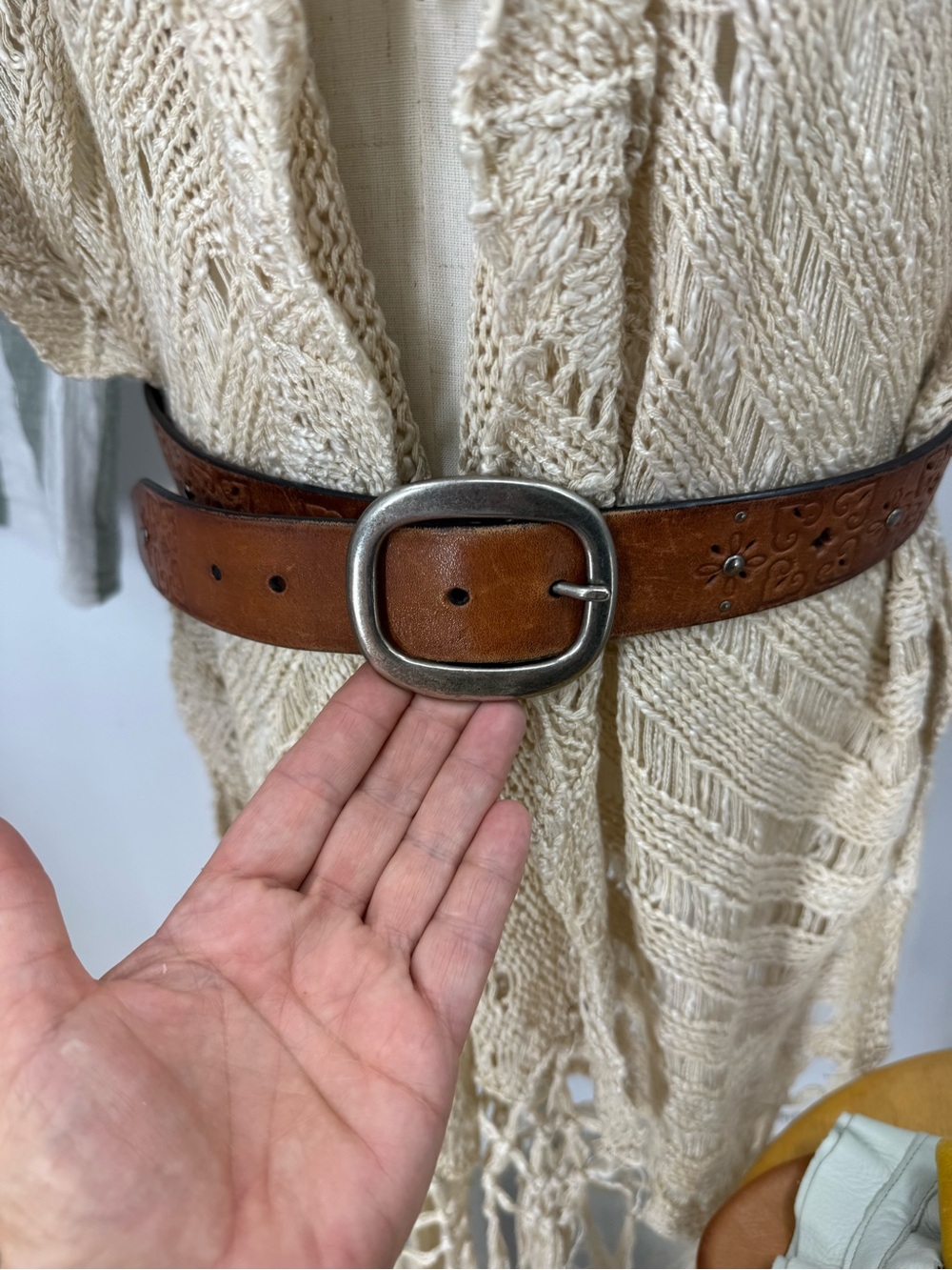 Polo Ralph Lauren RL3584231 tooled 100% leather belt M